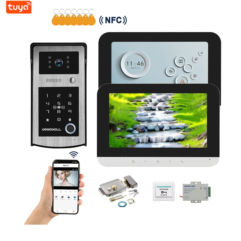 Tuya Smart WIFI Video Intercom In Private House Video Interphone Doorbell Camera Intercoms System For Home House Security