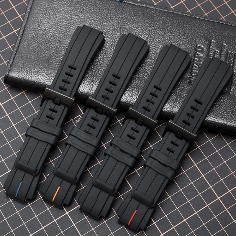 High Quality Rubber watchband for TIMEX watch T2N720 TW2T76300 T2N721 Series Men Waterproof Silicone Sports Strap 24*16mm