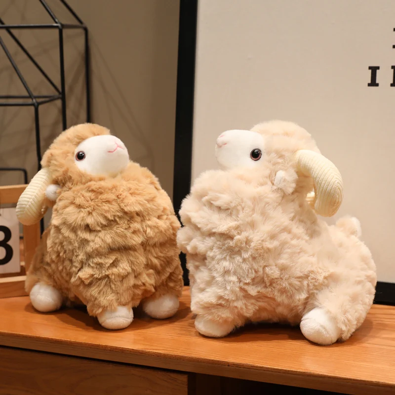22cm kawaii dos desenhos animados bonito simulação anime floresta animal ovelha brinquedo das crianças bonito ovelha animal artesanal boneca festival presente