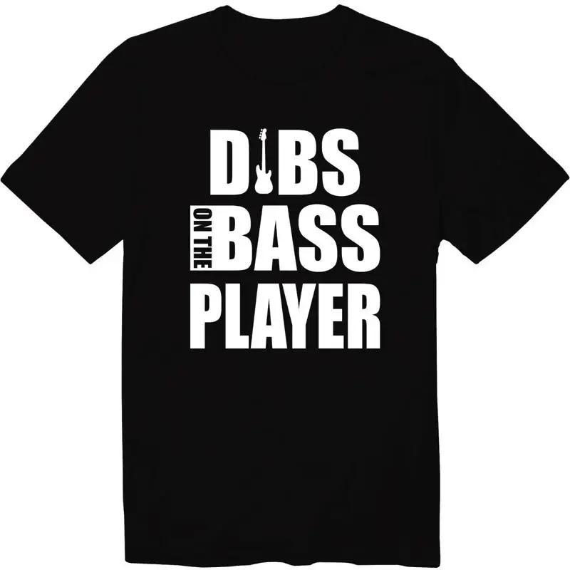 Dibs On The Bass Player Camiseta con cuello redondo Guitarra divertida