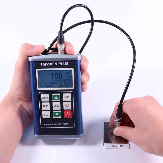 TM510FNplus Digital Backlight LCD Film Thickness Meter Car Paint Thickness Tester Coating Thickness Gauge with Separated Probe