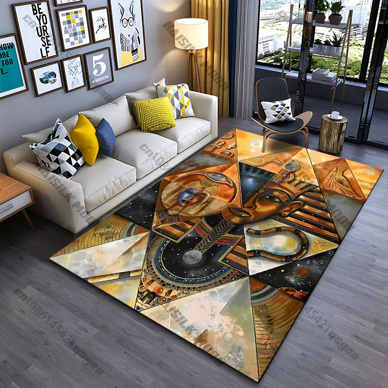 Ancient Egyptian symbols and mysticism carpet Yoga living room room decor children's crawling mat doormat area rug games mat
