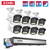 ZOSI 16CH 4K 8MP PoE Video Surveillance System with Aurora True Color Night Vision C186 5MP 3K CCTV Security IP Camera