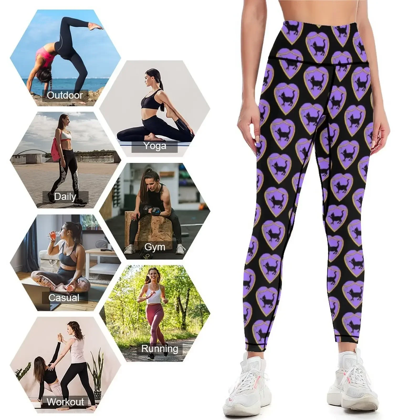 Xanawu Crest Leggings sport pants Fitness woman gym top Legging sport Womens Leggings 4
