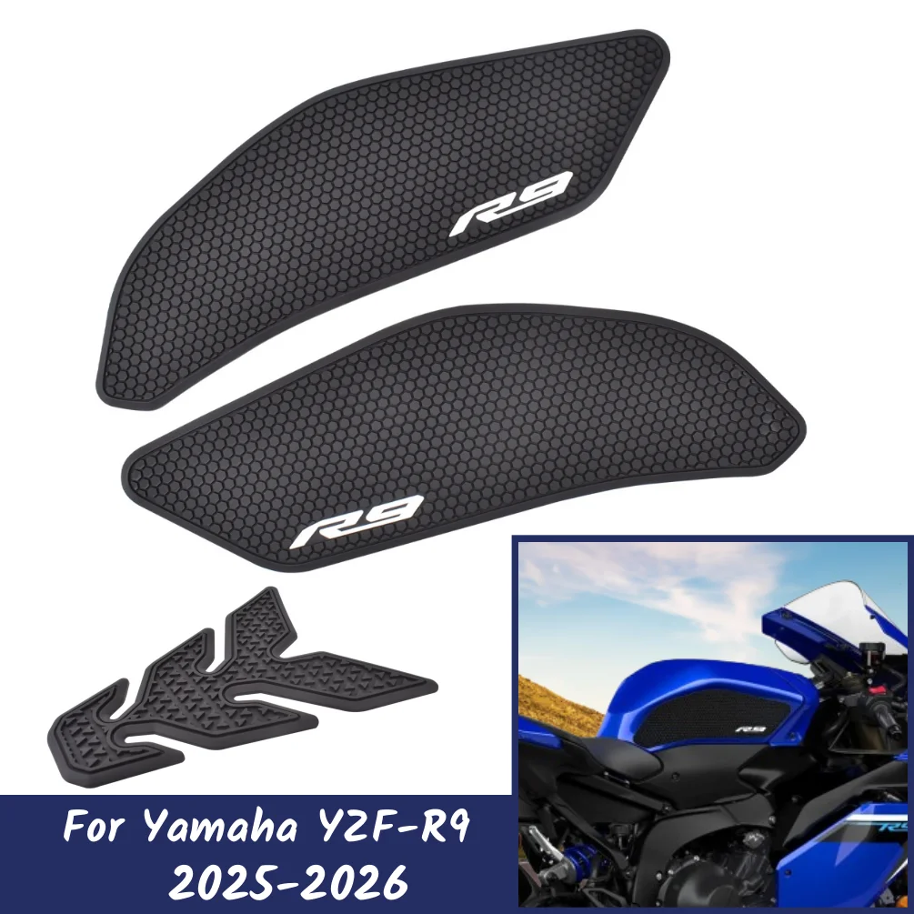 

YZF R9 Tank Pad Stickers Gas Protector For Yamaha YZF-R9 2025 2026 YZFR9 Motorcycle Kit Knee Sticker Decal Accessories