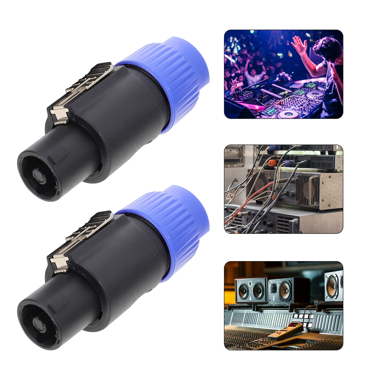 

2Pcs Speaker Wiring Plug Durable Audio Connectors Home Stereo Banana Terminal Plastic Plugs Loudspeaker Accessories