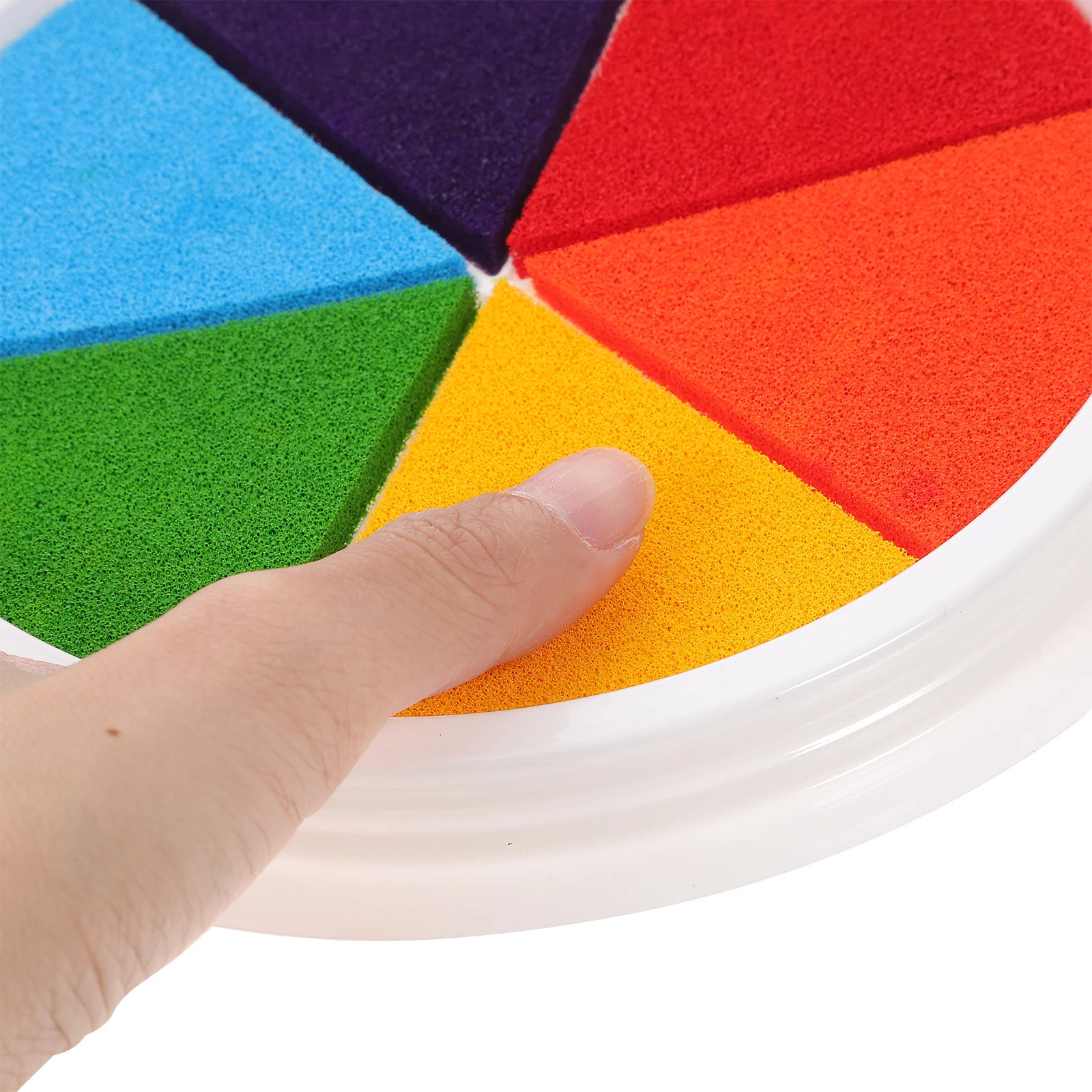 Fingerprint Art Pad for Kids Washable Hand Ink Stamps DIY Drawing Game Round Creative Craft Toy that Boosts Imagination and Fun