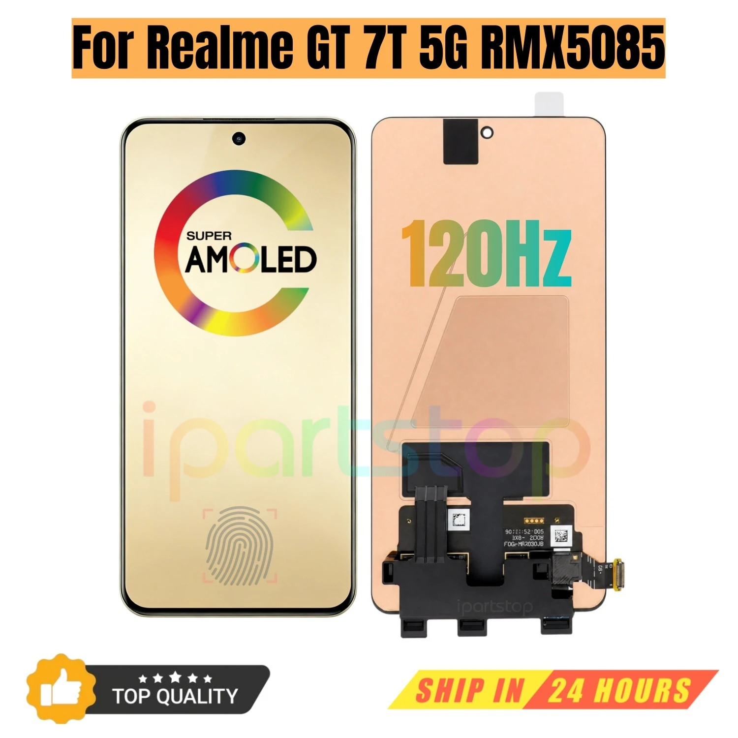 iParts Replacement New Display for Realme GT 7T 5G RMX5085 120Hz AMOLED Touch Screen Digitizer Assembly OEM all Functions