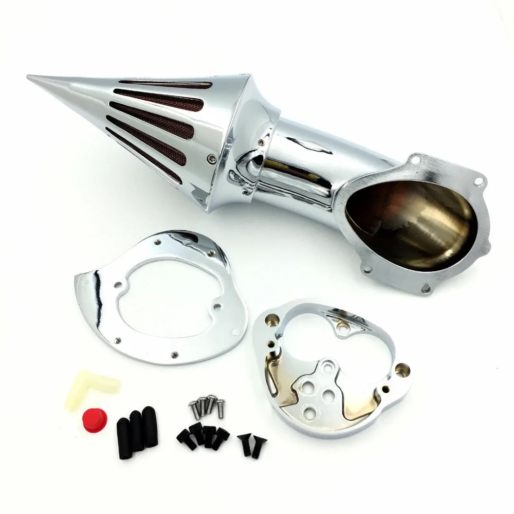 Kit de admisión de limpiador de aire cromado para motocicleta, pincho para Kawasaki Vulcan 1500 1600 Classic 2000-2012