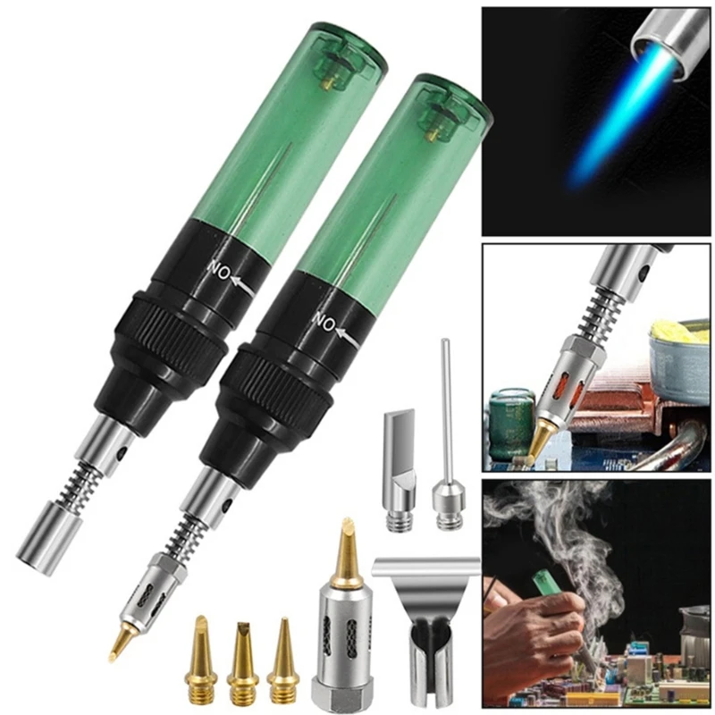 Multi-functional Gas Soldering Iron Set - Welding Equipment, Consumables and Soldering Iron Tips for Home and Electronics Tools