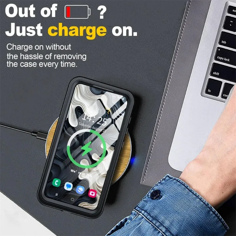 Wodoodporne i wstrząsoodporne etui IP68 do Samsung Galaxy S26 S25 S24 S23 S22 S21 Ultra A54 5G, luksusowe etui do pływania pod wodą. — zdjęcie produktu 5