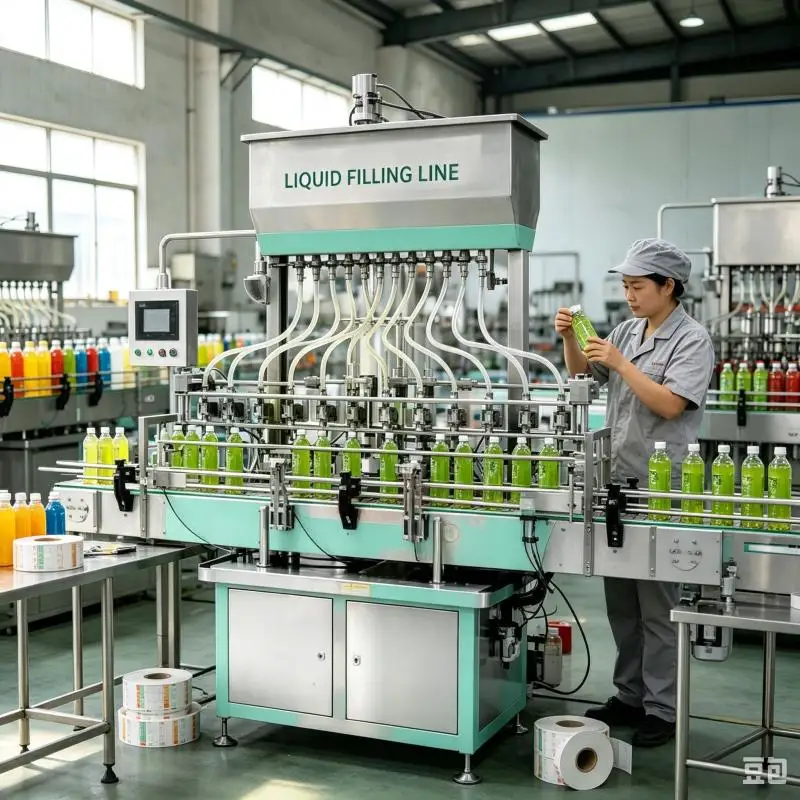 Automatic Liquid Filling Machine Advanced Piston Pump Technology High Speed Filling Equipment For Beverage Sauce Oil Industry