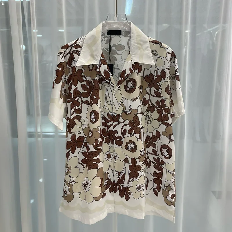 

Luxury Royal Floral Digital Printing Shirt Men Clothing Summer Short Sleeve Mens Designer Clothes Camisa Social Masculina