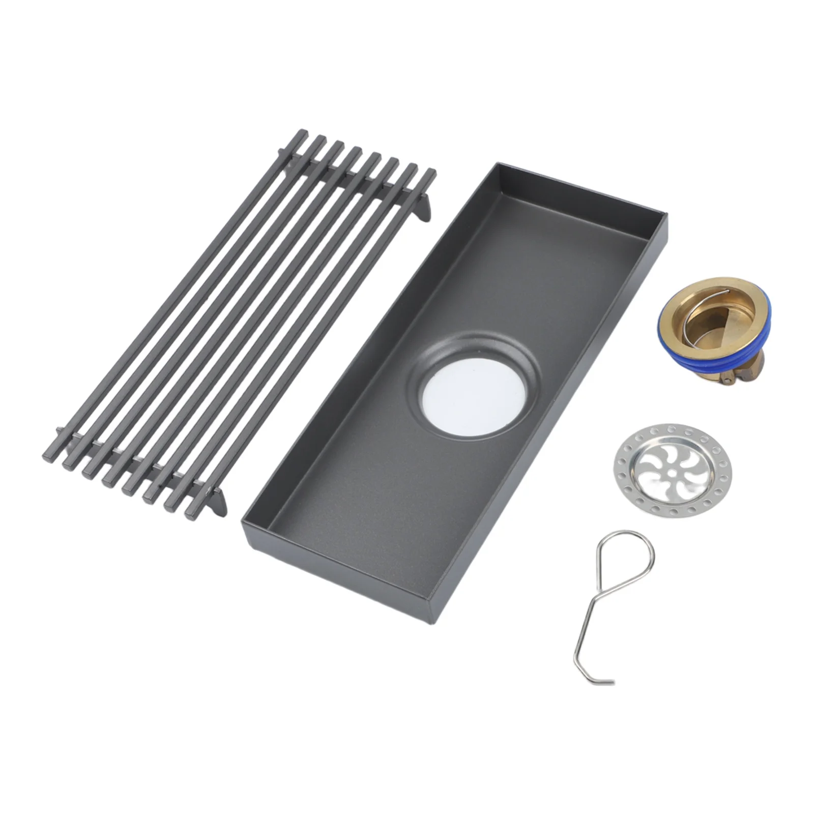 304 Stainless Steel Long Floor Drain for Rapid Water Drainage and Rust Resistance Suitable for Most Pipe Sizes