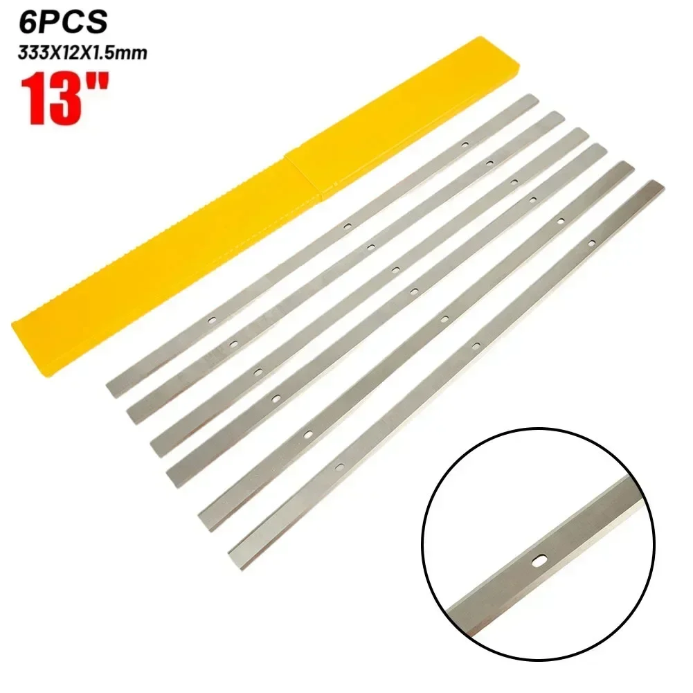 

6pcs Planer Blades Cutting 13 -1 2 Double Edge For DH330 DH316 HSS High Speed Steel Portable Tool New
