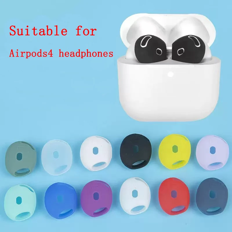 1Pair/2Pcs Suitable For Airpods4 Protective Cover Apple AirPods Four Generation Earmuffs  Silicone Sleeve Ultra-thin Non-slip
