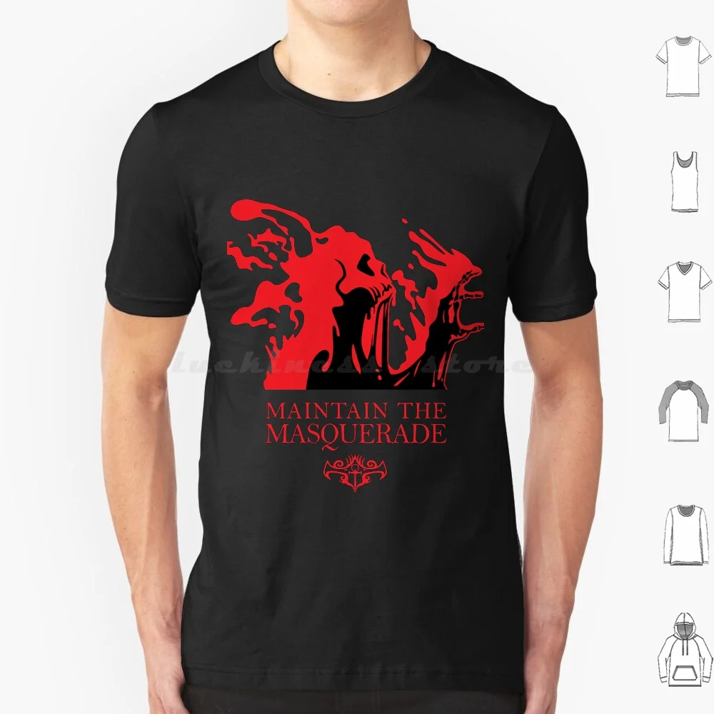 Maintain The Masquerade T Shirt Big Size 100% Cotton Vampire The Masquerade Blood Death Goth Gothic Horror Masquerade Respect