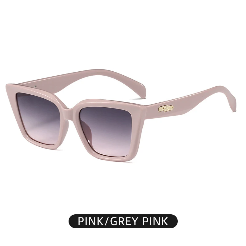 Lunettes de soleil rétro à grande monture œil de chat, visage rond, ongles de riz, nouvelle photographie de rue pour femmes, lunettes de soleil ultraviolettes, 2025, 3196