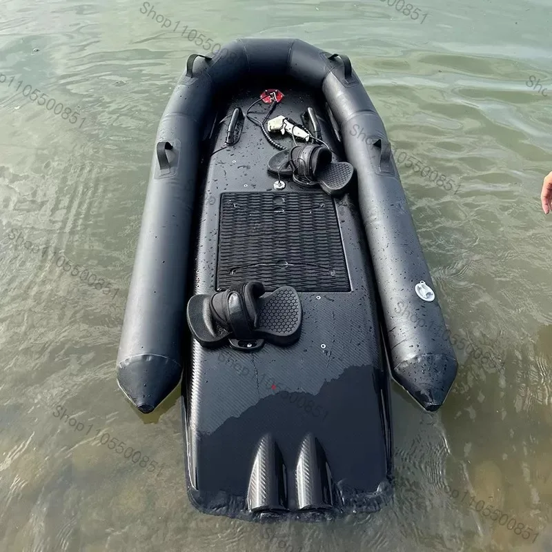 Barche pontone galleggianti in gomma da surf 180 * 85 cm Tavola da surf elettrica gonfiabile abbinamento pontone con