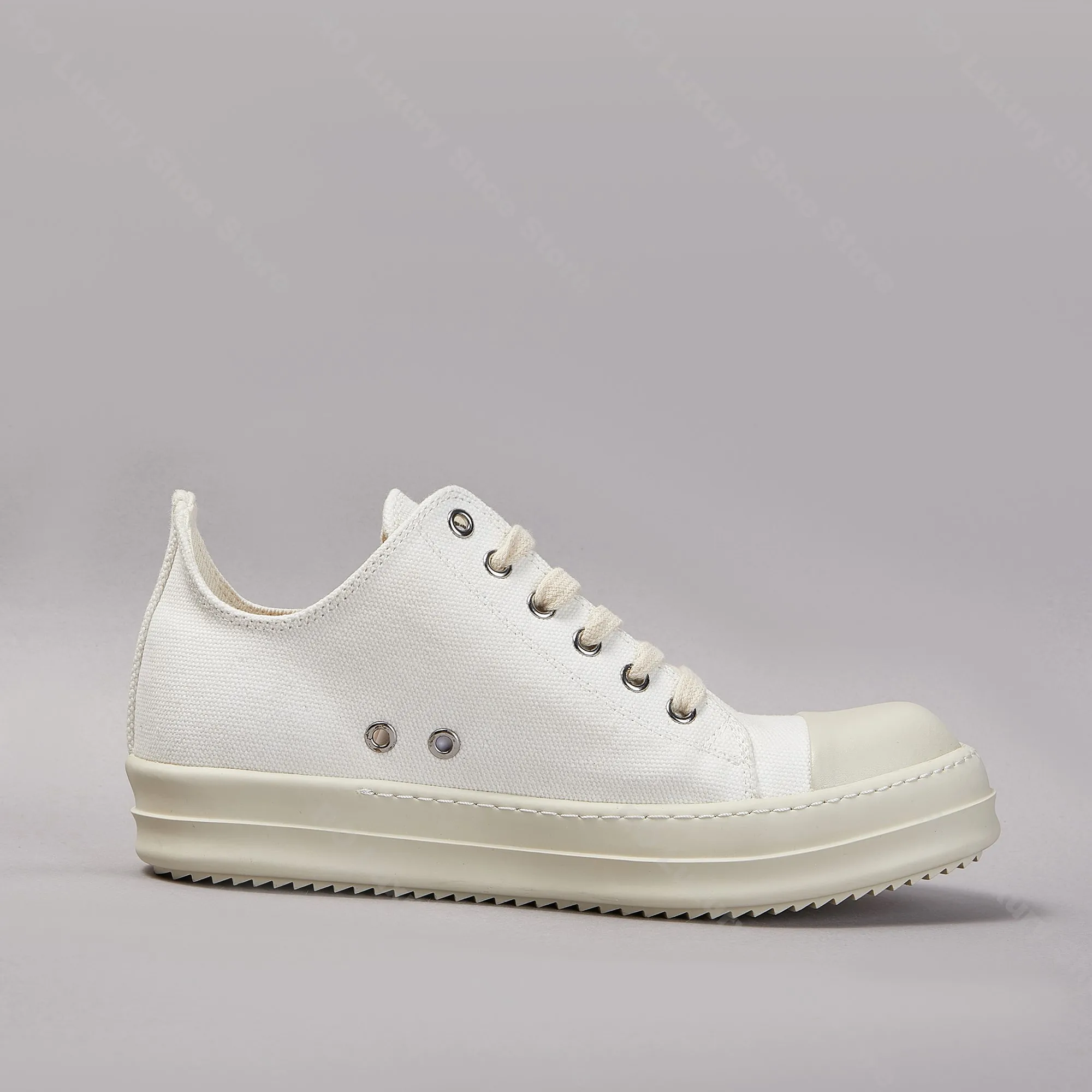 Brand Low Top Women Sneaker Luxury Canvas Men Shoe White Lace Up Flats Street Punk Casual Platform Shoe Fashion Daily Trainer - view 4