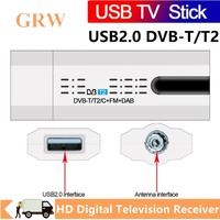 DVB-T/T2 Digital Satellite USB TV Stick Tuner With Antenna Remote USB TV Receiver DVB-T2/DVB-T/DVB-C/FM/DAB USB TV Stick For PC