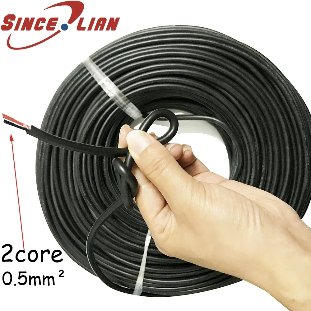 2 Core 0.5mm2 High Temperature Silicone Rubber Sheathed Power Cable OD 5.8mm 50 Meters Insulationis Soft and Resists Soldering