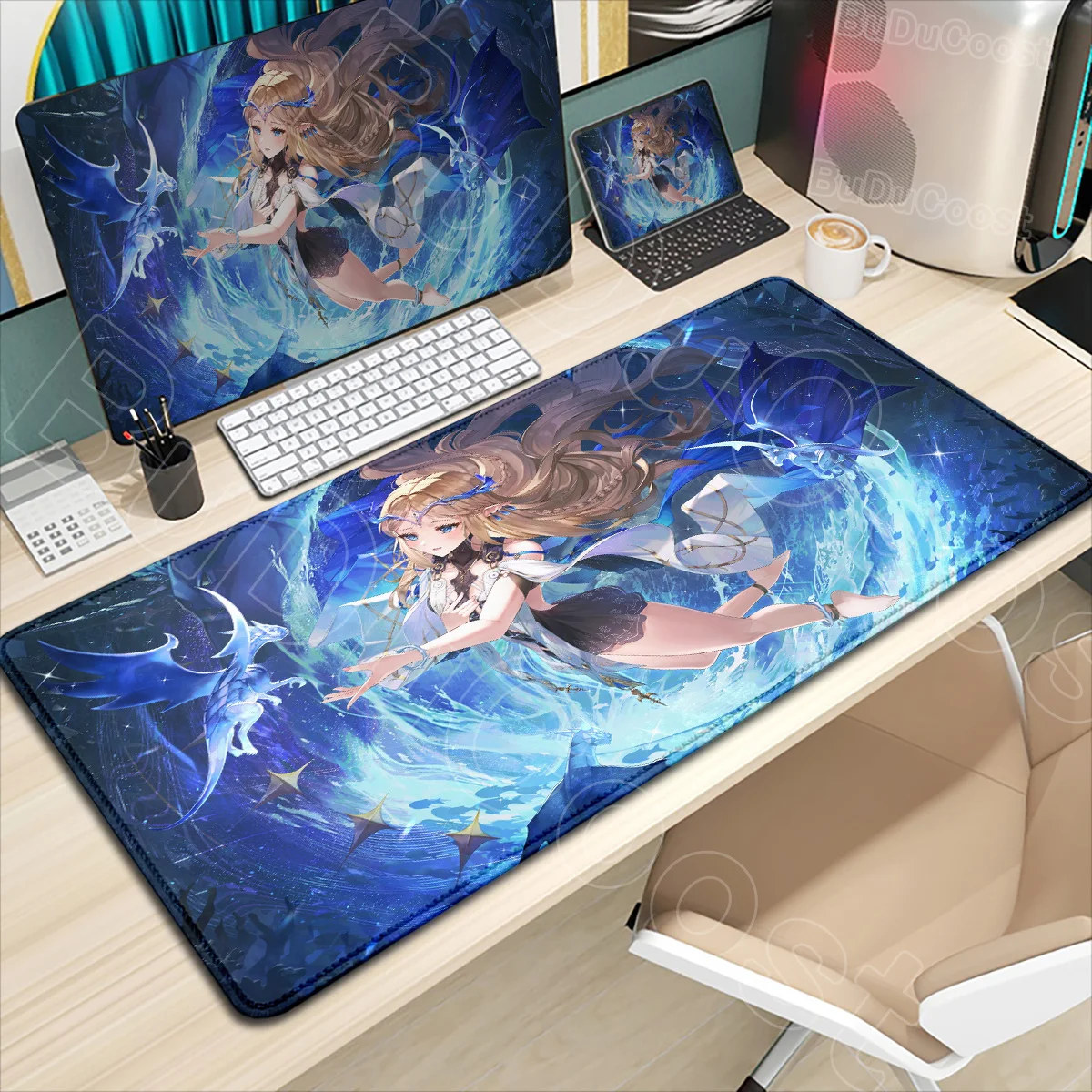 

HD Print Cartethyia Mouse Pad Computer Wuthering Waves Mousepad Laptop Anime Luno Keyboard Pad Gaming Accessories Mouse Desk Mat