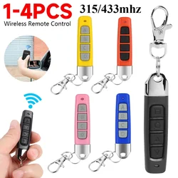 1-10PCS 433MHz Wireless Remote Control Electric Garage Door Opener Remote Control Duplicator Cloning Code 4-Button Transmitter