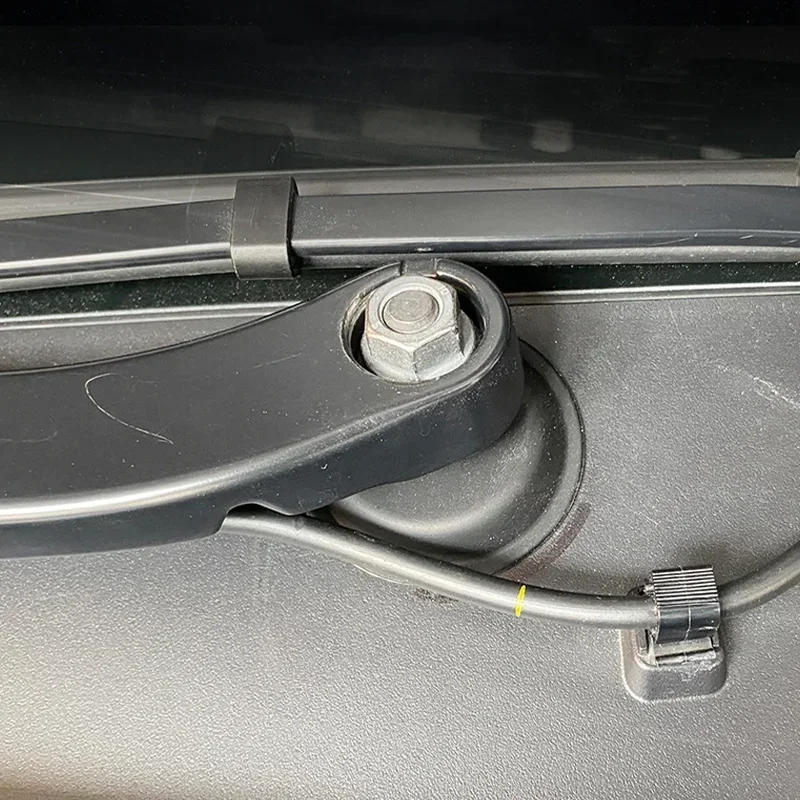 Cubierta protectora para brazo de limpiaparabrisas de coche, accesorio para Tesla Model Y, a prueba de polvo, impermeable, tapones de bloqueo,