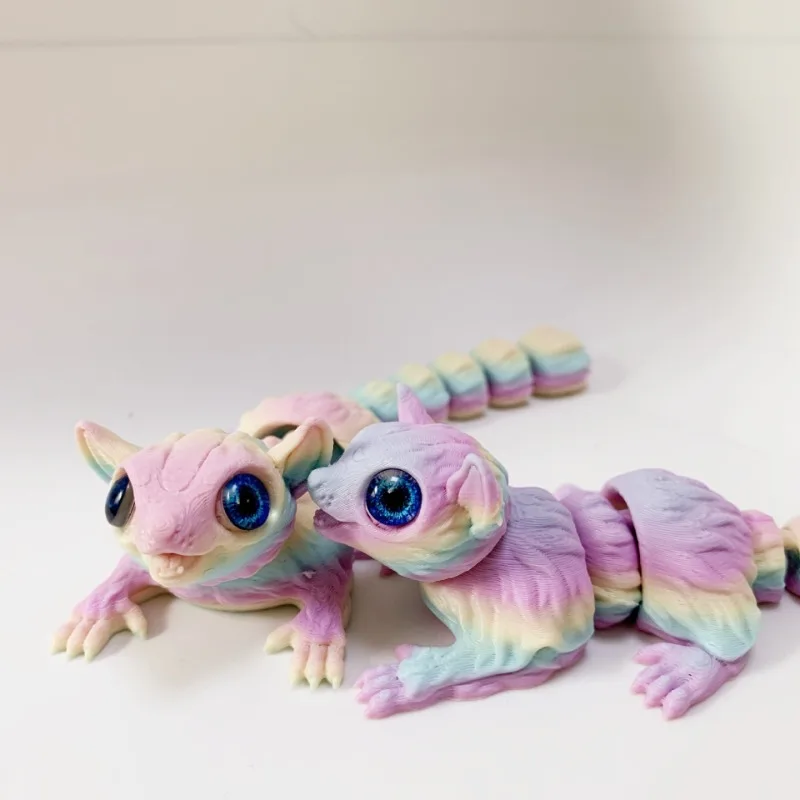 

3D Printed Weasel Figurines Movable Joints Creative Collection Desktop Decoration Ornaments Holiday Gifts for Decoration Crafts