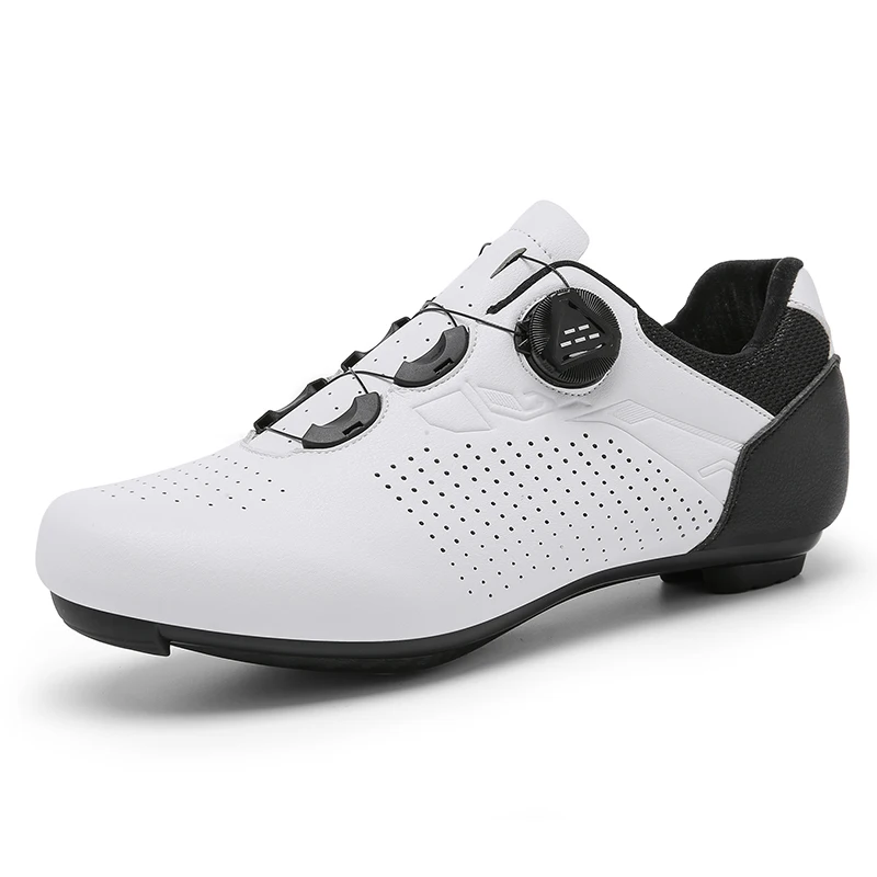 Black White Man Women Cycling Shoes Cleats Mountain Bike Sneakers Outdoor Man Cleats Self-locking Bicycle Shoes