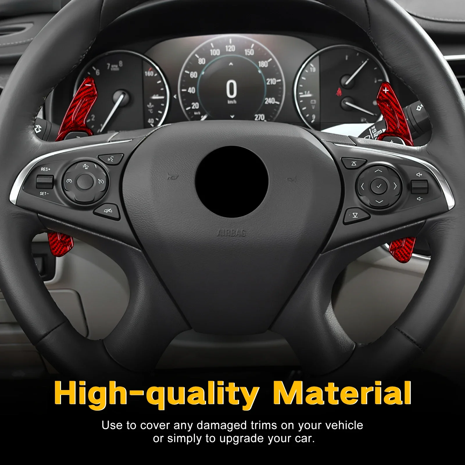 

Carbon Fiber Steering Wheel Paddle Shifter For Chevrolet Camaro C7 2016-2019 Car Interior Accessories Upgrade Replacement Trim