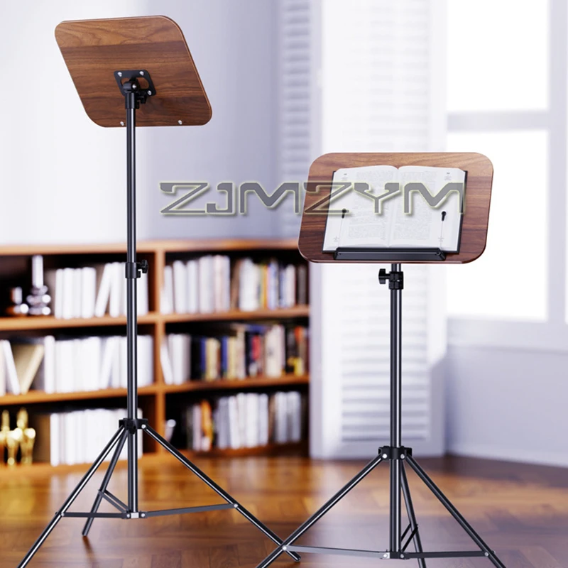 Universal Floor Music Stand Multifunctional Adjustable Lift Folding Reading Stand with Large Triangular Support Base