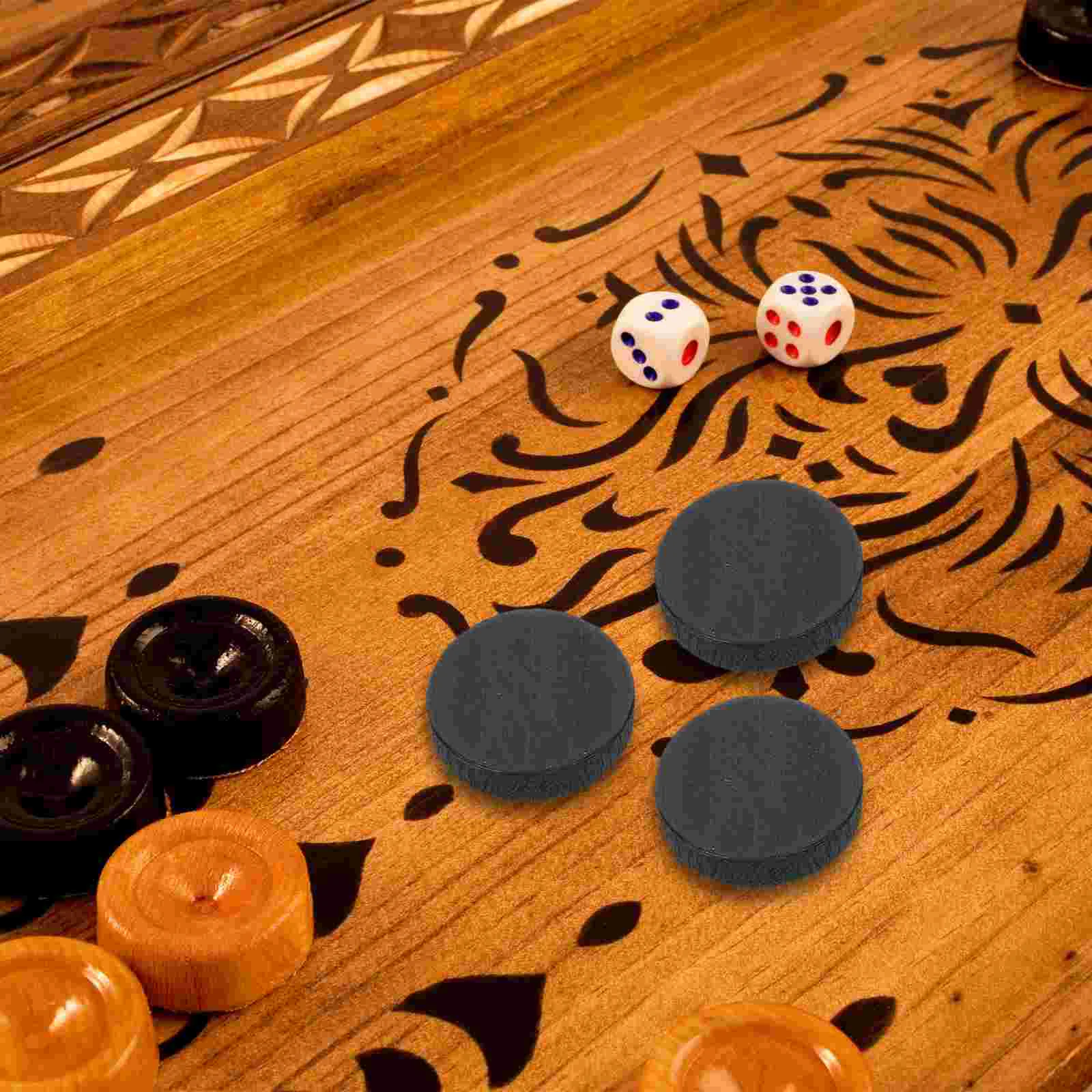 Jeu de dames en bois pour échiquier et backgammon, accessoires de remplacement pour pierre, 30 pièces