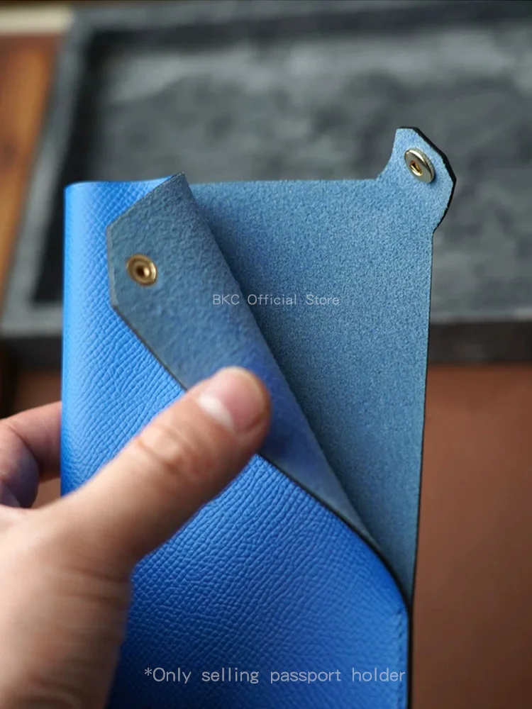 Tarmac Passport Holder Epsom Calfskin Full Handmade Waxed Saddle Stitch Travel Wallet，Travel Card Holder 