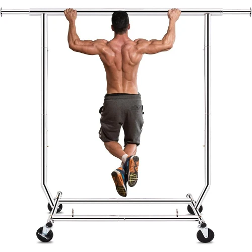 

Стойка для одежды, передвижная вешалка для одежды или стойка для подвешивания одежды, портативная стойка для одежды с блокируемыми колесами, коммерческая усиленная вешалка для одежды