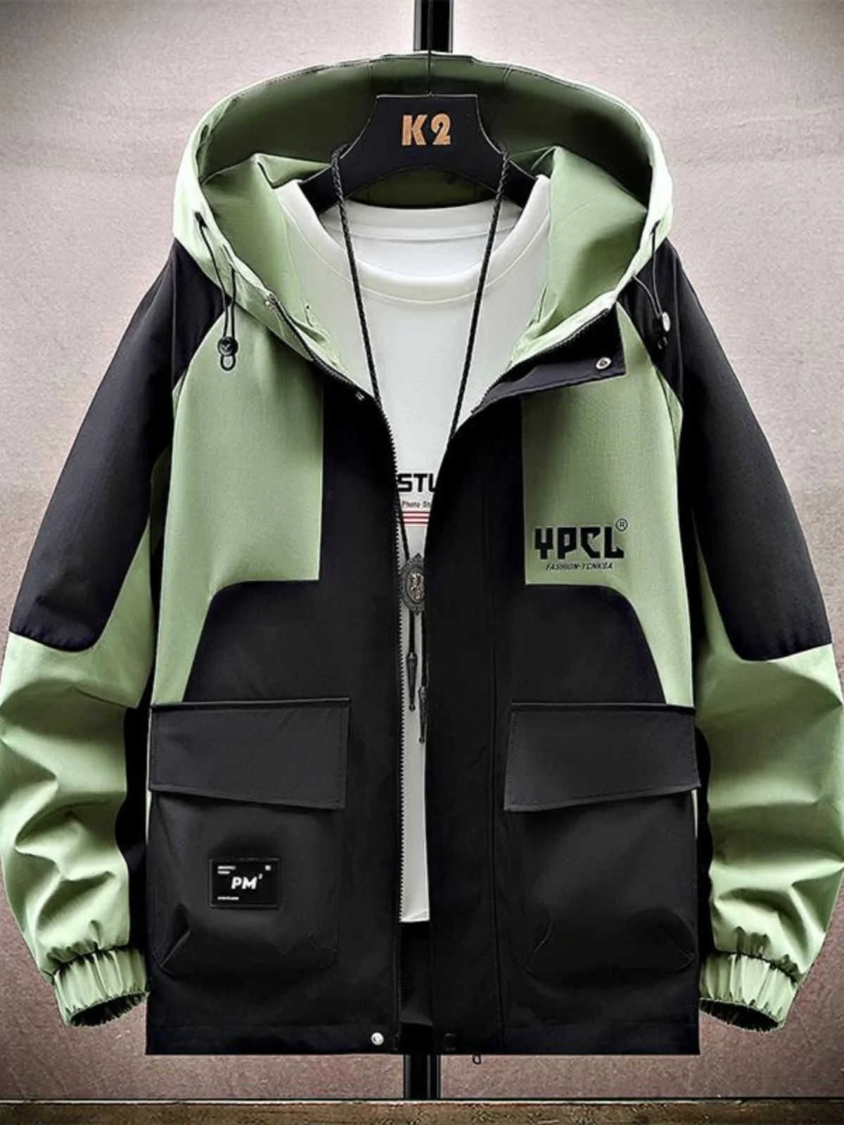 

Новая мужская куртка-худи 2025 года в молодежном стиле, универсальная свободная верхняя одежда для старшеклассников и учащихся средней школы