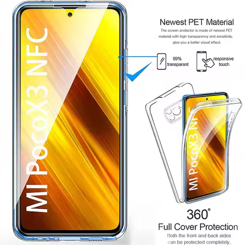 360 Full Protect Case for Xiaomi 12T 11T 11 12 13 Lite Mi Poco X5 X3 X4 F3 Redmi Note 12 11S 10S 9S 8 7 Pro 12C 10C 9A 9C Cover