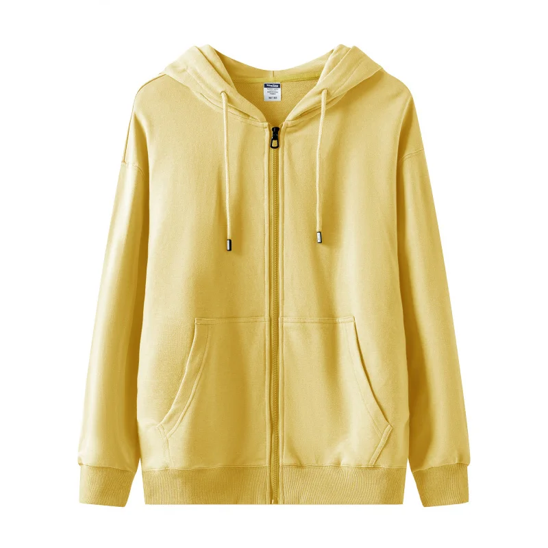 

GIOIOMen's Sweater，Spring and Autumn Zipper Cardigan Hooded Solid Color Loose Casual Sports Jacket，Top