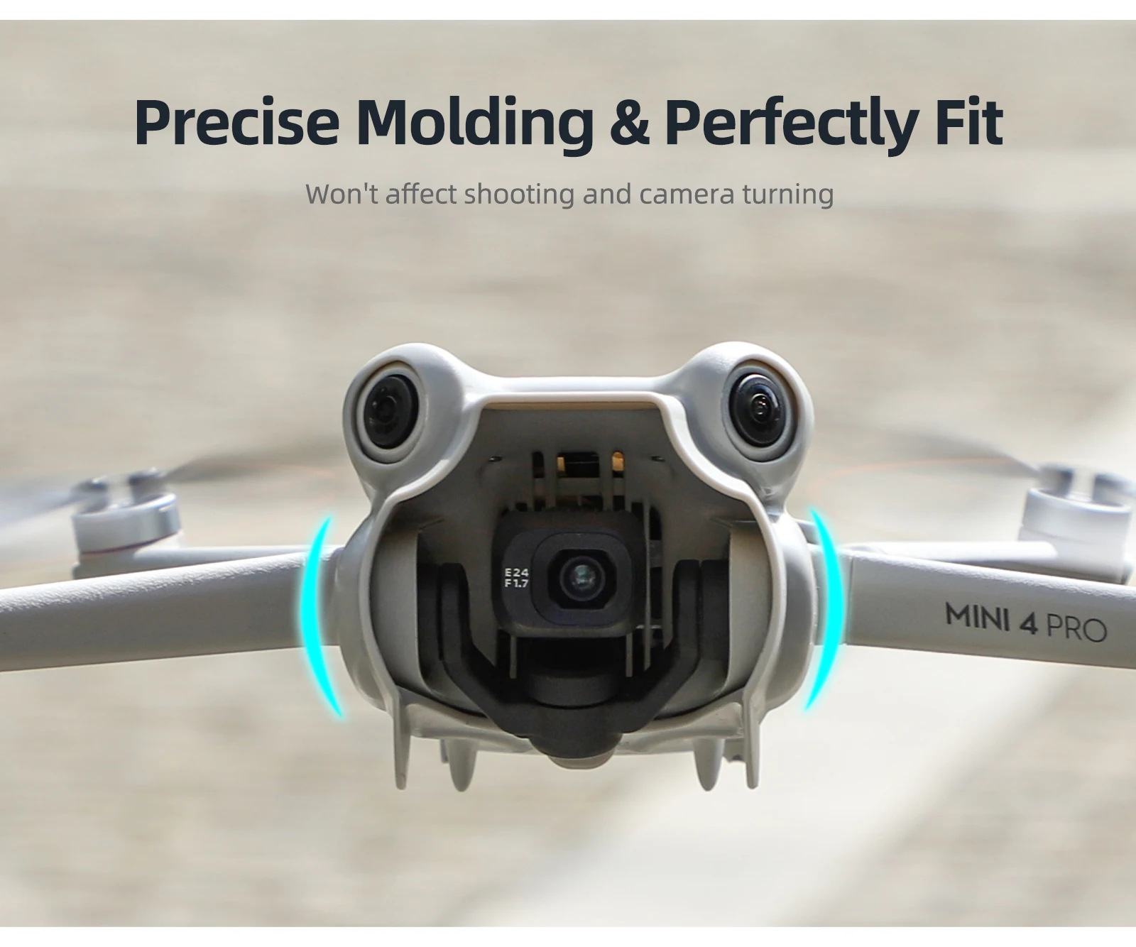 Pelindung lensa kerai matahari untuk DJI Mini 4 Pro, tudung pelindung lensa yang ditingkatkan, aksesori Drone Anti silau sesuai cetakan