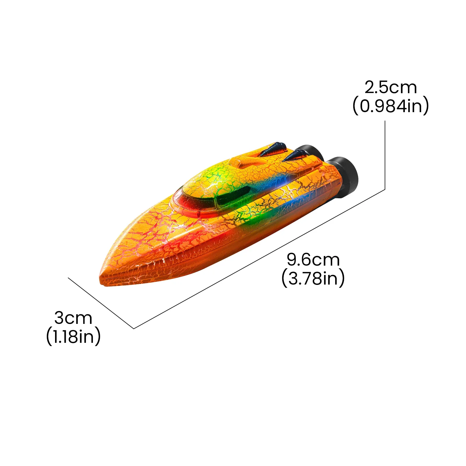 Zdalnie Sterowana Łódka Szybka Mini Kieszonkowa 2.4G 4CH Regulacja Prędkości Statek ze Światłem Obrót 360° Zabawki dla Dzieci Gra Wieloosobowa Prezenty