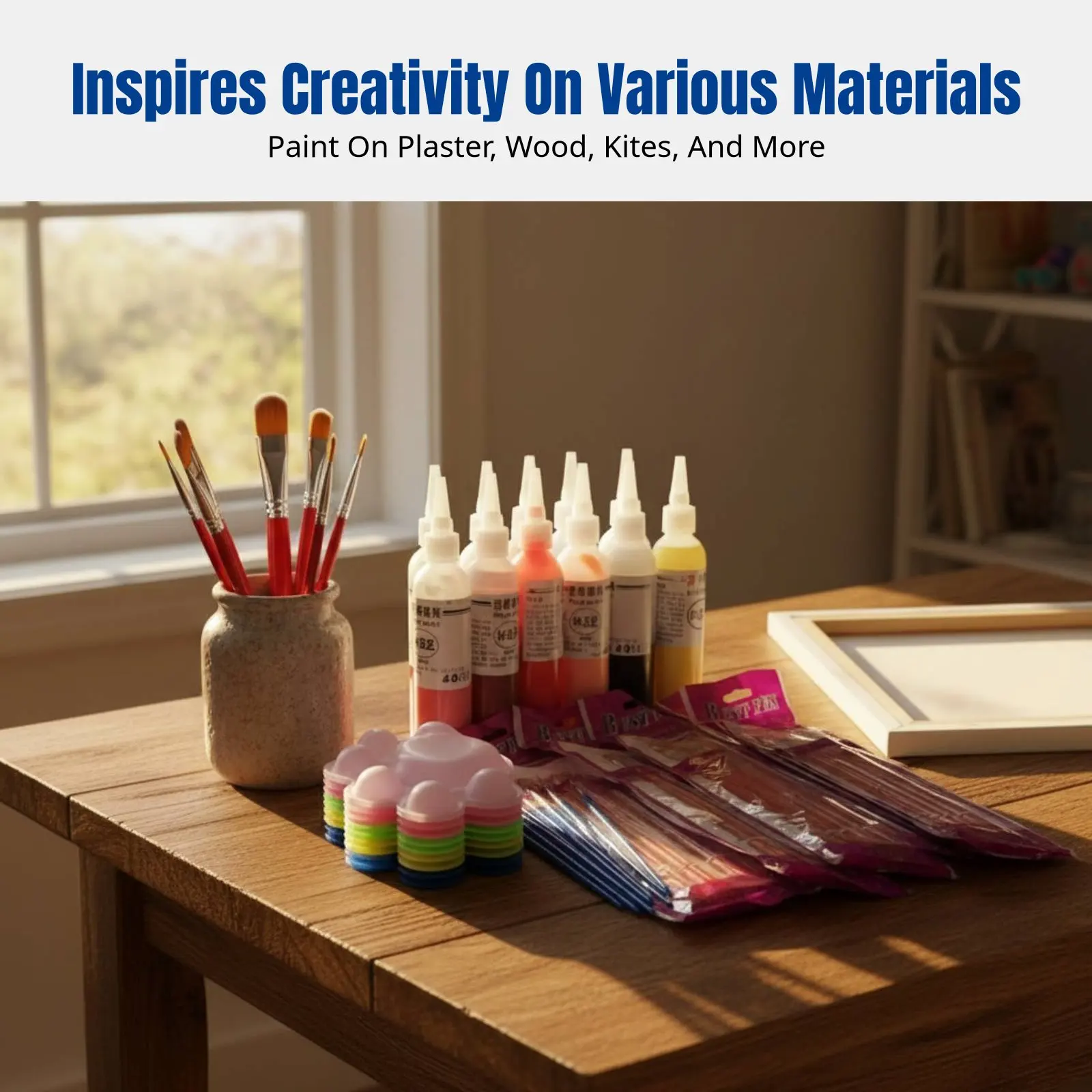 

Набор акриловых красок, набор для творчества с гипсовыми фигурками для детей, набор для рисования и раскрашивания своими руками