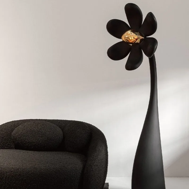 Wabi sand wind floor lamp, medieval hotel bedroom art homestay living room sofa side designer decorative atmosphere lamp