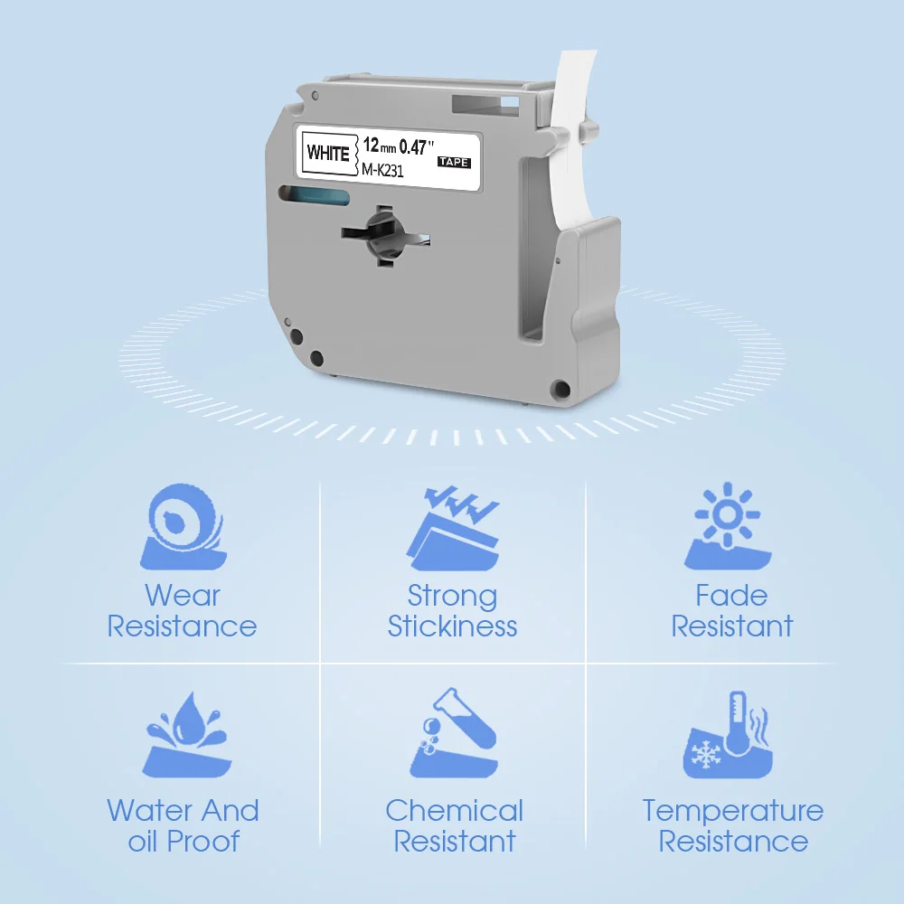 علامة MK متوافقة مع الأخ P-Touch ، و MK231 ، و من من من من نوع P-Touch ، و من أجل الأخ ، أو ، أو ، أو ، أو ، أو ، أو 1pk ، أو 12 أو