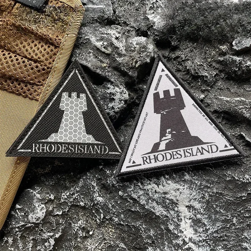 Rhodes Island Embroidery Patches Morale Badge Tactical Patch for Backpack Military Hook&Loop Armband Appliques