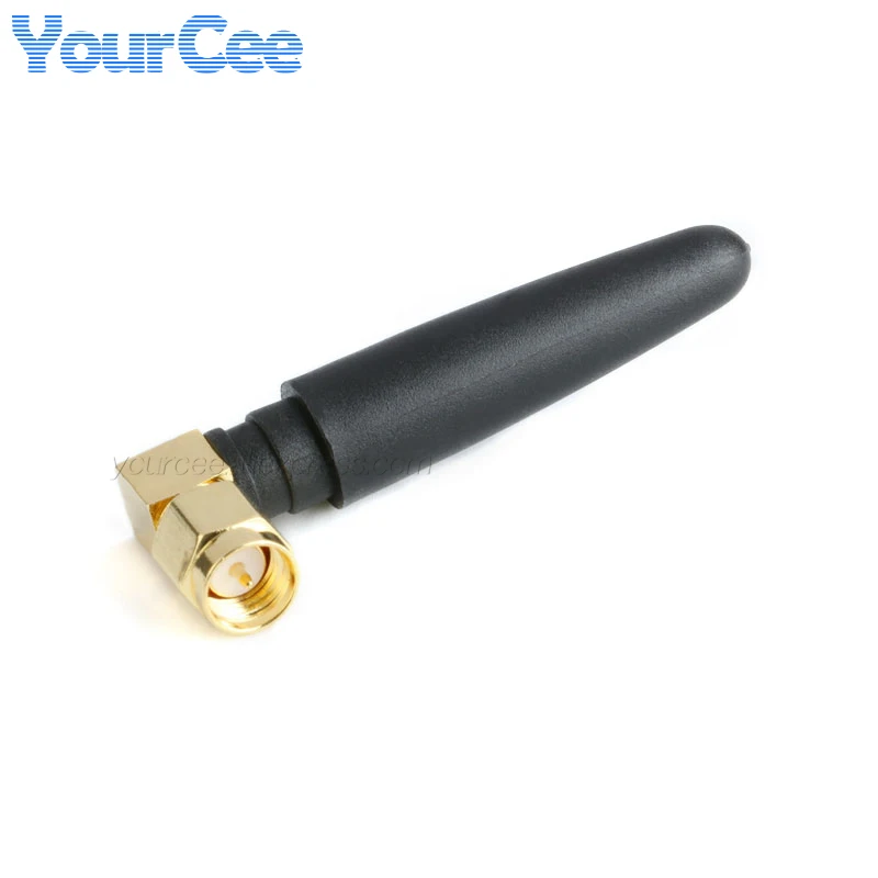 2pcs/1pc GSM GPS 2.4G 433M Wireless Antenna Omni 50mm Radio Antenna SMA Male Right Angle 3dBi Gain Modem GPRS/GSM/DTU Connector