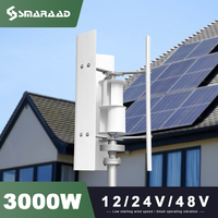 3000W Vertical Wind Turbine 12V/24V/48V Low Noise Free MPPT Controller Duty-Free Delivery In Poland