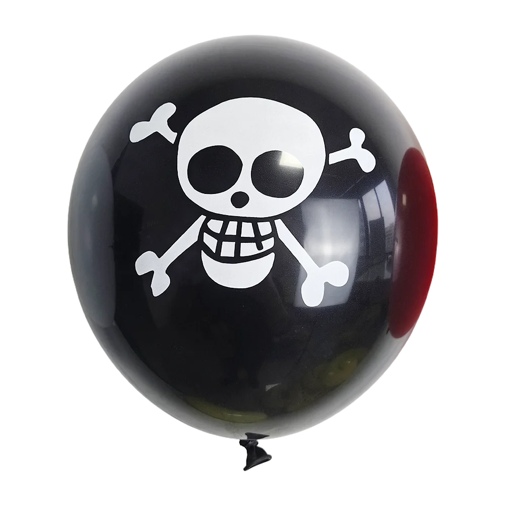 5/10/20pcs Pirati Palloncini Del Partito 12 '' Bianco Nero Rosso Teschio Pirata Palloncino In Lattice per Pirata Tema Nautico Festa di Compleanno Decor