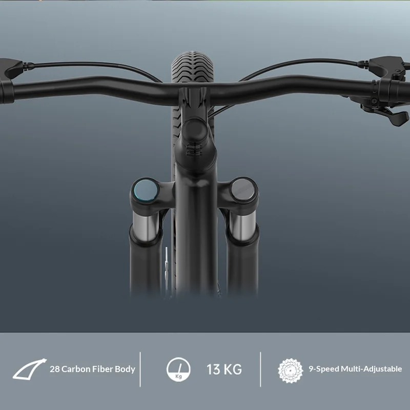 QQA New carbon fiber bicycle, double disc brake road bike, outdoor riding, variable speed, off-road mountain bike