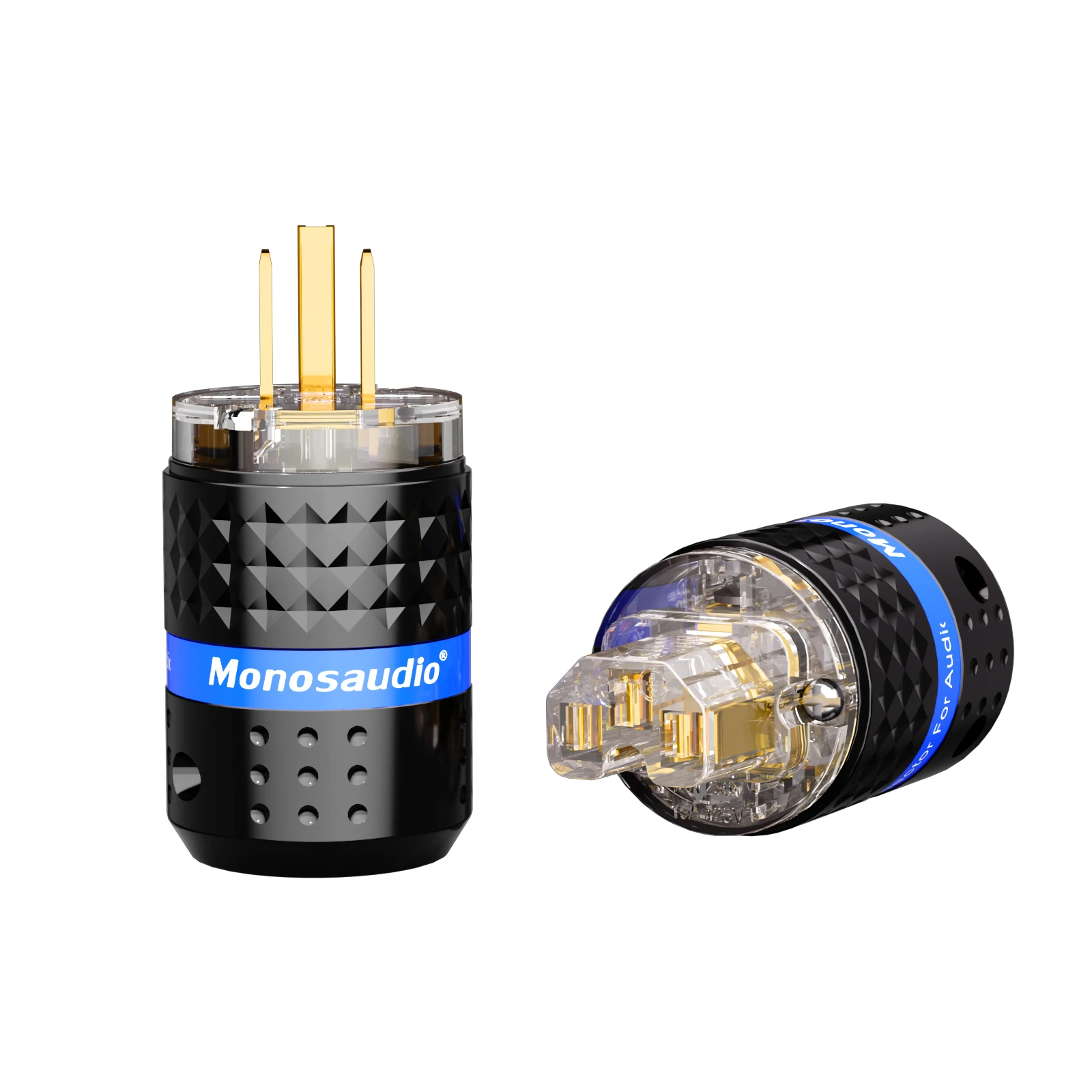 Monosaudio 99.998% Pure Copper HIFI Audio Amplifier/Filter Power Plugs US version Male/Female Power Connector M103/F103